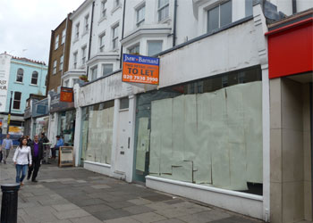 Two adjoining prime retail units to let, 823 sq ft- 1,810 sq ft sales, Ground floor, 176-178 Portobello Road, Notting Hill, London W11